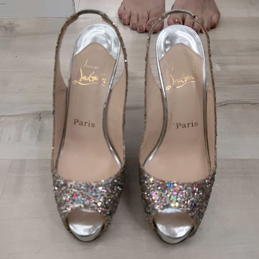 Christian Louboutin slingback heels size 6.5